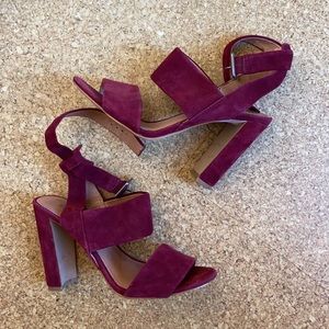 Maroon Madewell Block Heels